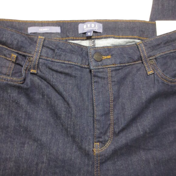 NWT NYDJ womens BLUE denim JEANS skinny DARK WASH high waist STRETCH size 16 - Picture 2 of 12